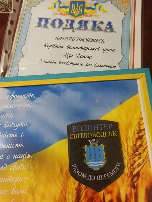 Нагорода для волонтерів
