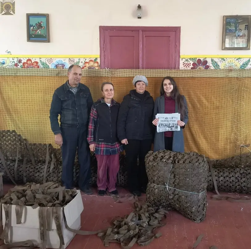 Завершальний етап плетіння маскування